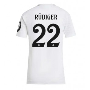 Real Madrid Antonio Rudiger #22 Hjemmebanetrøje Dame 2024-25 Kort ærmer